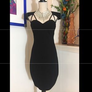Black Guess Strappy Midi Dress